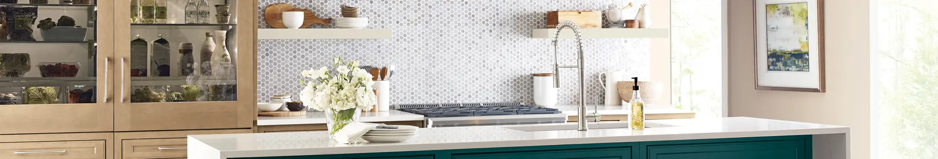 countertops in white kitchen